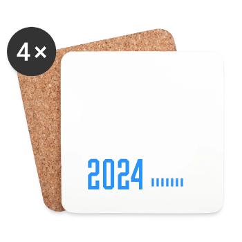 Bachelor Party 2024 Game Over - Coasters (set of 4) - white - Front