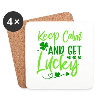 Keep Calm And Get Lucky St. Patrick’s Day - Coasters (set of 4) - white - Front