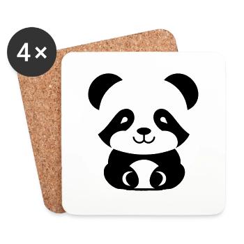 panda - Coasters (set of 4) - white - Front