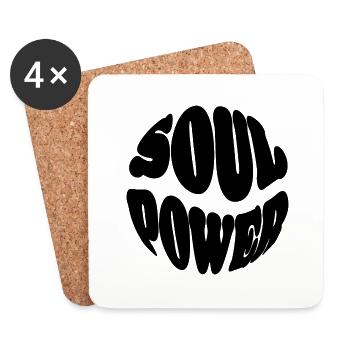Soul Power - Untersetzer (4er-Set) - Weiß - Vorne
