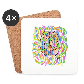 SANTÉ MENTALE - Dessous de verre (lot de 4) - blanc - Devant