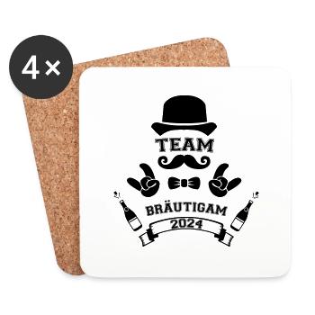Team Groom 2024 - Coasters (set of 4) - white - Front