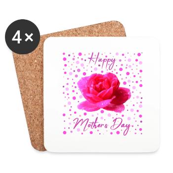 happy mothers day Happy Mother's day - Untersetzer (4er-Set) - Weiß - Vorne