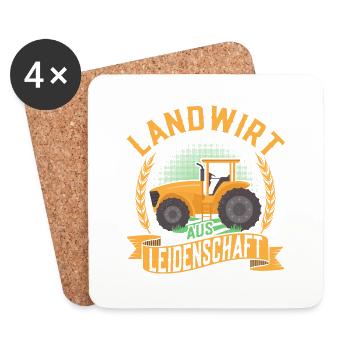 Farmer with passion Farmer Farm - Coasters (set of 4) - white - Front
