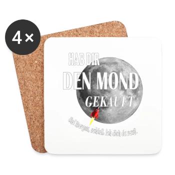 MOON BOUGHT - Coasters (set of 4) - white - Front