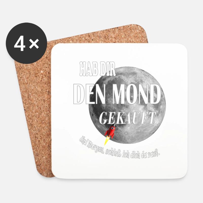 MOND GEKAUFT - Untersetzer (4er-Set) - Weiß