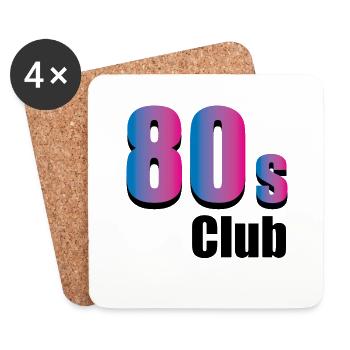 Club des années 80 - Dessous de verre (lot de 4) - blanc - Devant