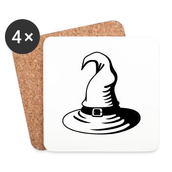 chapeau magique - Dessous de verre (lot de 4) - blanc - Devant
