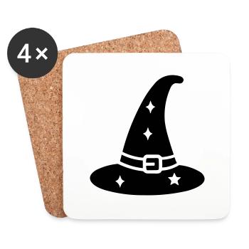 chapeau magique - Dessous de verre (lot de 4) - blanc - Devant