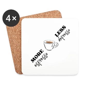 More espresso less despresso diag - Untersetzer (4er-Set) - Weiß - Vorne