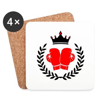 Boxing Boxes - Coasters (set of 4) - white - Front