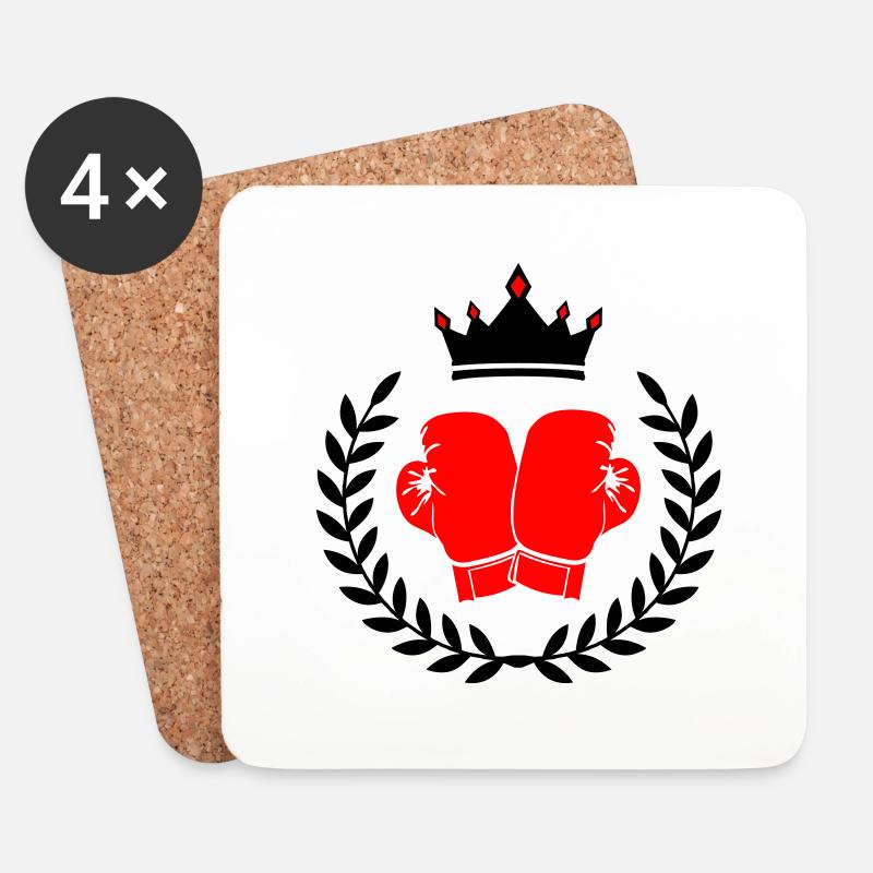boxing boxen - Untersetzer (4er-Set) - Weiß