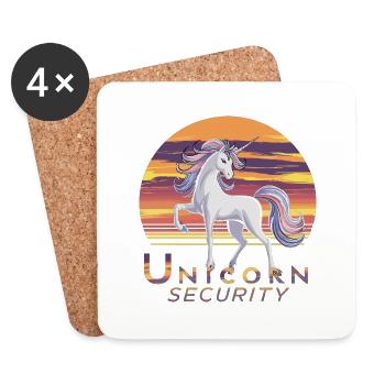 Unicorn Security Unicorn Motto Unicorn Security - Coasters (set of 4) - white - Front