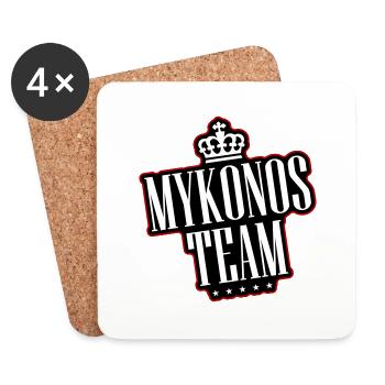 L’équipe de Mykonos - Dessous de verre (lot de 4) - blanc - Devant