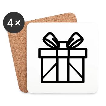 Small Gift Box - Coasters (set of 4) - white - Front