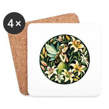 Lily Fairy - Coasters (set of 4) - white - Front