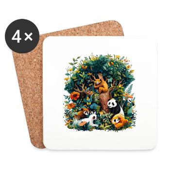 Biodiversity needs help - Coasters (set of 4) - white - Front