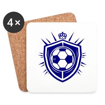 Fussball Logo Mannschaft - Untersetzer (4er-Set) - Weiß - Vorne