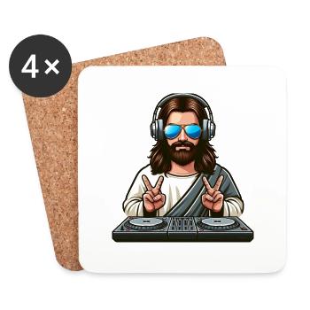 DJ Jesus - Coasters (set of 4) - white - Front