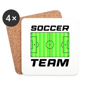Lawn Soccer Soccer Team - Coasters (set of 4) - white - Front