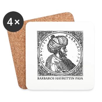 Barbaros Hayrettin Pasa - Untersetzer (4er-Set) - Weiß - Vorne