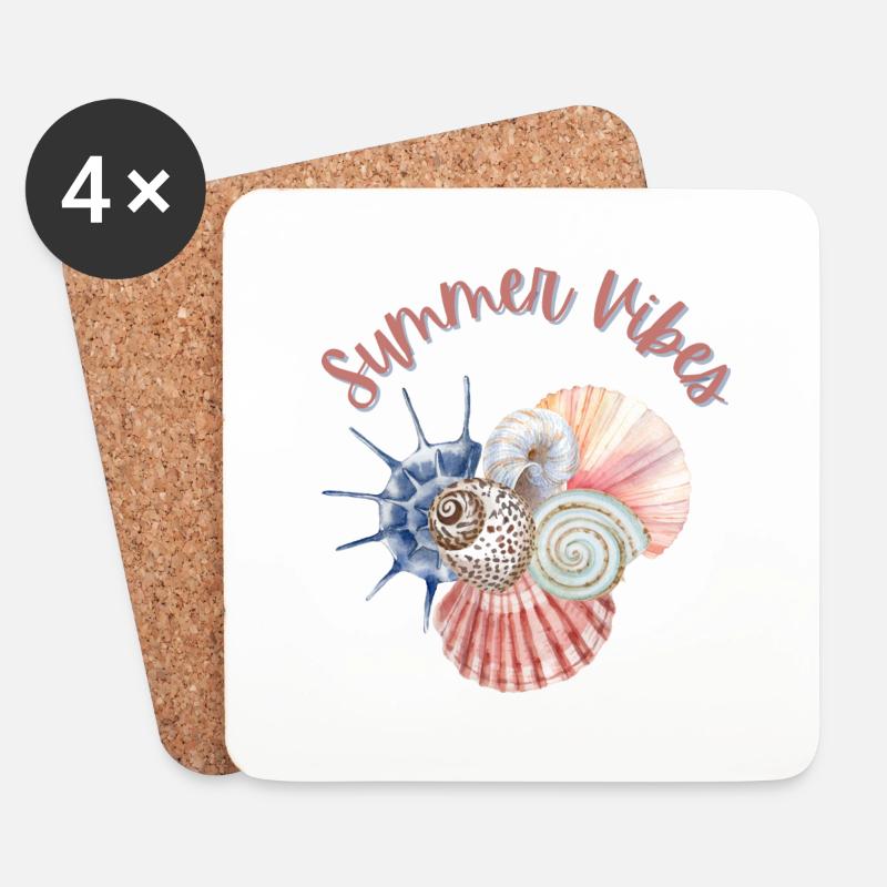 Summer Vibes - Coasters (set of 4) - white