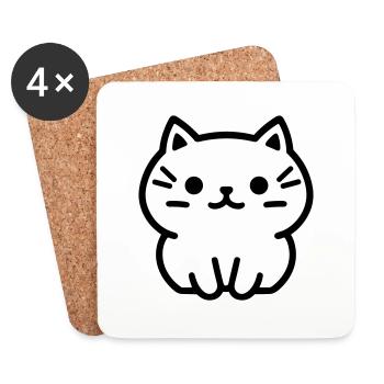Kitten - Coasters (set of 4) - white - Front