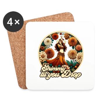 Shimmy til you drop - Coasters (set of 4) - white - Front