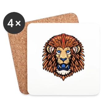 LionTiki - Dessous de verre (lot de 4) - blanc - Devant