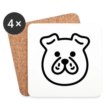 Dog - Coasters (set of 4) - white - Front