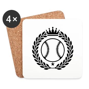 Baseball Crest - Coasters (set of 4) - white - Front