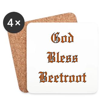 Bénédiction divineBetterave - Dessous de verre (lot de 4) - blanc - Devant