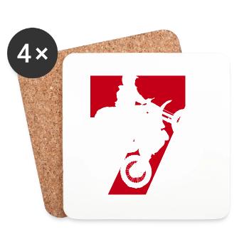 Moto 7 biker - Coasters (set of 4) - white - Front