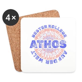 Gift for Athos - Coasters (set of 4) - white - Front