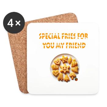 SPECIAL FRIES - Coasters (set of 4) - white - Front