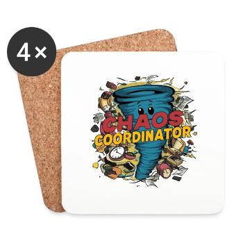 Chaos Coordinator - Coasters (set of 4) - white - Front
