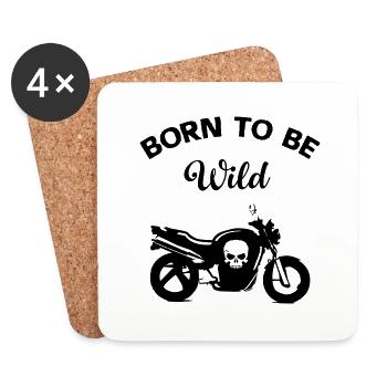 motorrad - Untersetzer (4er-Set) - Weiß - Vorne