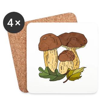 Fungi - Coasters (set of 4) - white - Front
