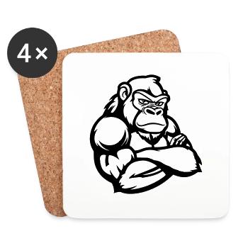 Gorilla Comic - Coasters (set of 4) - white - Front
