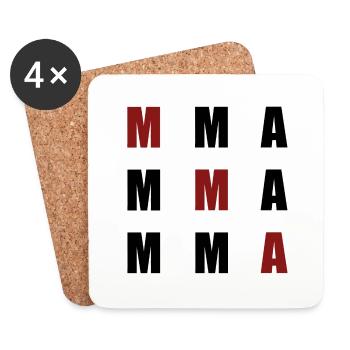 Cooles MMA Kampfsport Muster Geschenk - Untersetzer (4er-Set) - Weiß - Vorne