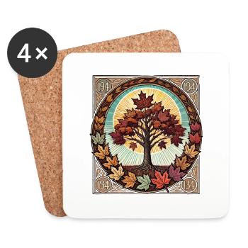 Maple Tree - Coasters (set of 4) - white - Front