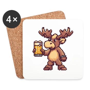 Orignal Bière Pixel - Dessous de verre (lot de 4) - blanc - Devant