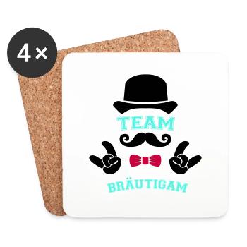 Team Groom - Coasters (set of 4) - white - Front