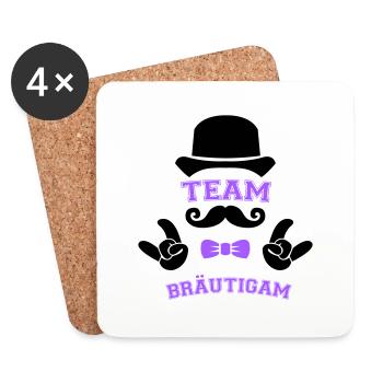 Team Groom - Coasters (set of 4) - white - Front