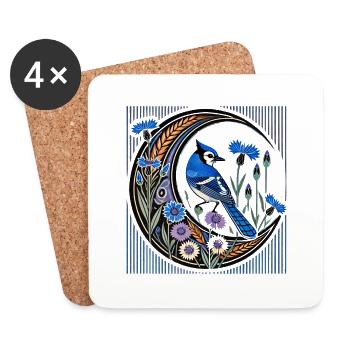 Bluejay - Untersetzer (4er-Set) - Weiß - Vorne