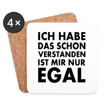 I've already understood that, I just don't care - Coasters (set of 4) - white - Front