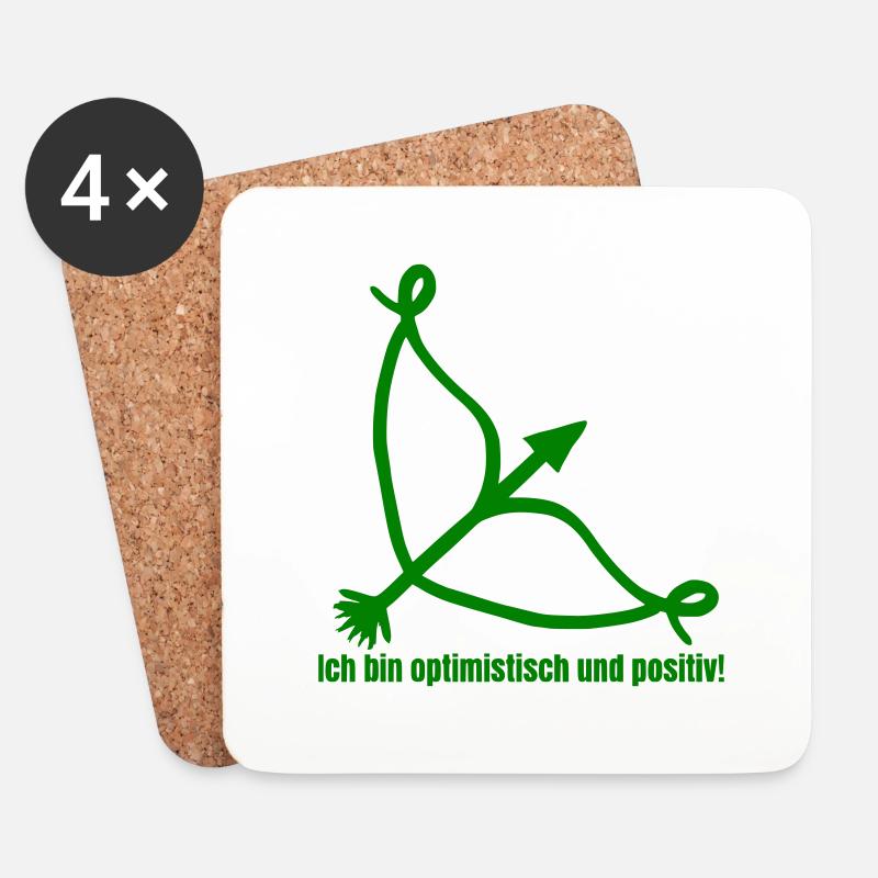 Sternzeichen Schütze - Untersetzer (4er-Set) - Weiß