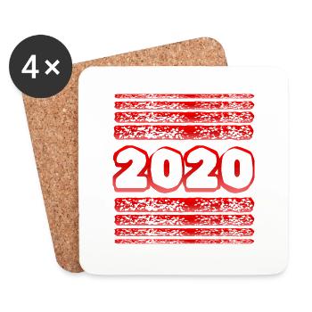 2020 2020 - Coasters (set of 4) - white - Front
