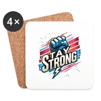 Stay Strong Motivation - Coasters (set of 4) - white - Front