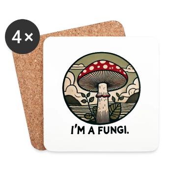 Fungi - Coasters (set of 4) - white - Front
